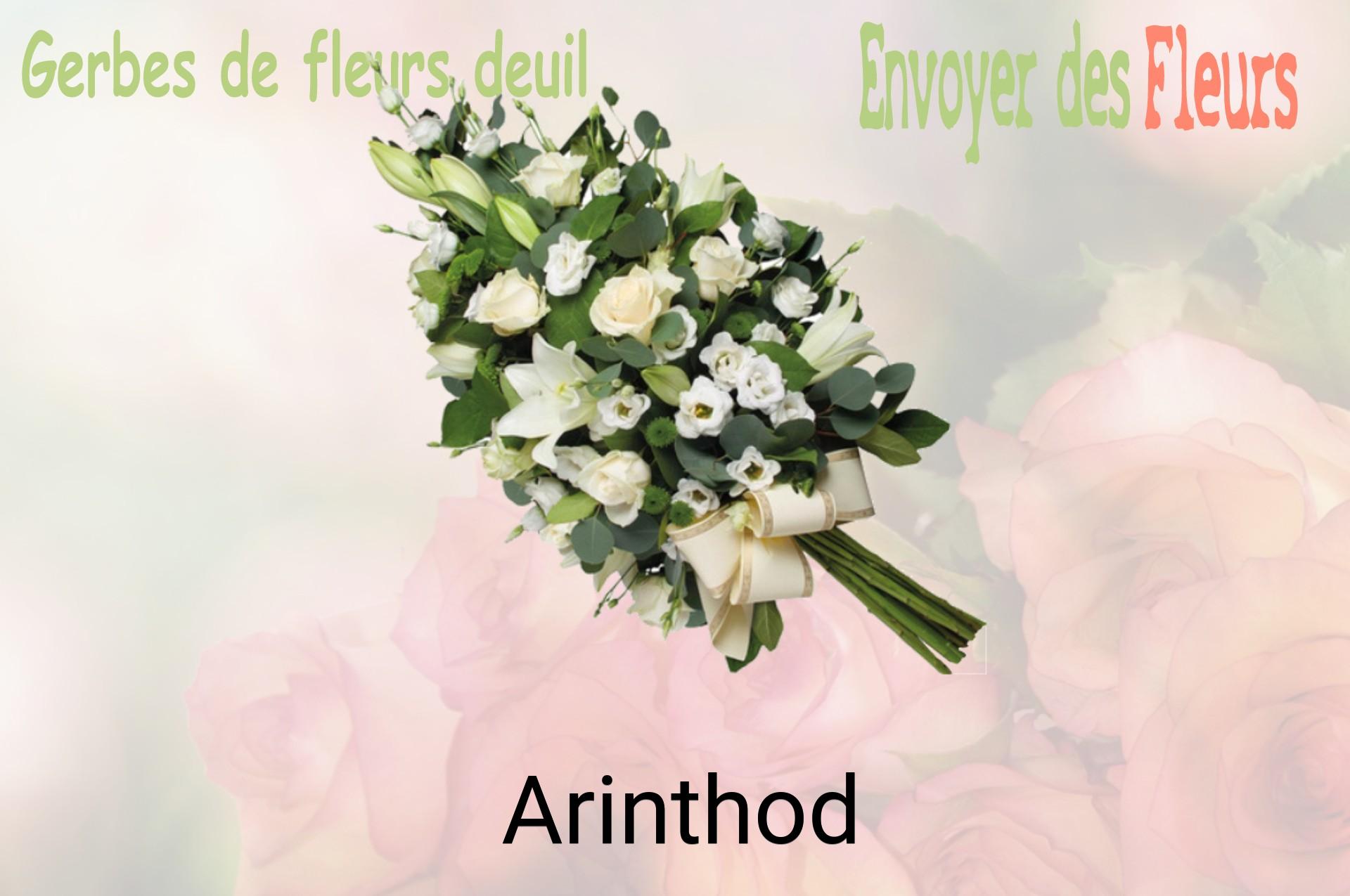 Gerbe de fleurs de deuil livrée à Arinthod